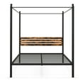thumbnail image 2 of Gymax Queen Size 4-Post Canopy Bed Frame Rustproof Metal Noise-free with Foot Pads, 2 of 10
