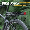 thumbnail image 4 of Rear Bike Rack, 115lbs 50KGS Bike Cargo Racks Frame Aluminum Alloy Universal Adjustable Cycling Equipment Stand Footstock Bicycle Luggage Carrier Bike Rack Rear with Reflector for 26"-29" Frames, 4 of 15