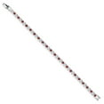 thumbnail image 2 of Gem Stone King Radiant Simulated Red Ruby and Sparkling White Cubic Zirconia Tennis Bracelet for Women - The Perfect Luxury Gift for Her on Weddings and Special Occasions - 4.50 Cttw, 7 inch Length, 2 of 6
