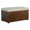 thumbnail image 2 of Coffre de Rangement en Bois Massif et Lin Blanc Artisanal, 2 of 8