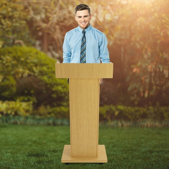 Mobile Conference Presentation Stand, Portable Classroom Standing Desk Podiums