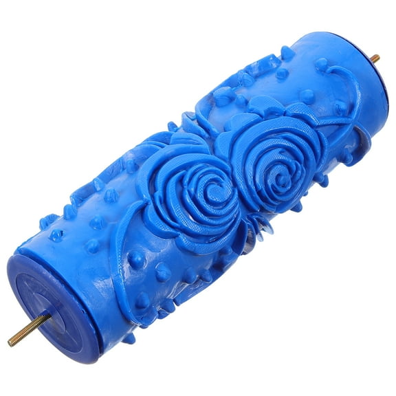 said Paint Wallpaper Roller Grain Printing Roller Tool Rubber Glue Roller (Blue)