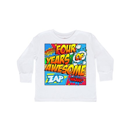 

Inktastic Four Years of Awesome Gift Toddler Boy or Toddler Girl Long Sleeve T-Shirt