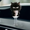thumbnail image 4 of Shy Kitty Bobblehead 2D Flat Acrylic Car Dashboard Decor, Cute Cat Bobble Head with Spring Motion for Office Desk, Bookshelf, Home Decoration, Funny Animal Accessories for Car Interior, 4 of 6