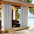 thumbnail image 2 of LUSHVIDA Waterproof Outdoor Curtains for Patio Grommet Privacy Curtains for Porch Gazebo Pergola, 1 Panel, 54x95 inch, Silver, 2 of 6