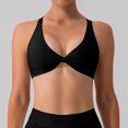 thumbnail image 4 of Cathalem High Support Sports Bra Adjustable High Impact Support Padded Wireless Racerback Plus Size Running Bra,Black L, 4 of 5