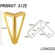 thumbnail image 2 of lote De 4 Pies De Meuble De 15 Cm En Mtal Dor De Rechange - Pour Table Basse, Meuble Tv, Canap, Lit Et Autres Pieds De Table, Avec Vis, 2 of 5