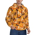 thumbnail image 2 of Pofeuu Skulls Print Mens Casual Hooded Collar Drawstring Hoodies Pullover Sweatshirts Casual Long Sleeve Shirts-Medium, 2 of 7
