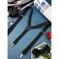 thumbnail image 6 of Suspender Bow Tie Set Clip On Y Shape Adjustable Braces, 80s Suspenders Shoulder Straps for Halloween Cosplay Party, 6 of 6