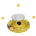 thumbnail image 3 of Juguete de fuga de plataforma giratoria para gatos, rompecabezas de seguimiento circular, juguete dispensador de alimentos para gatitos de interior, amarillo, 3 of 5