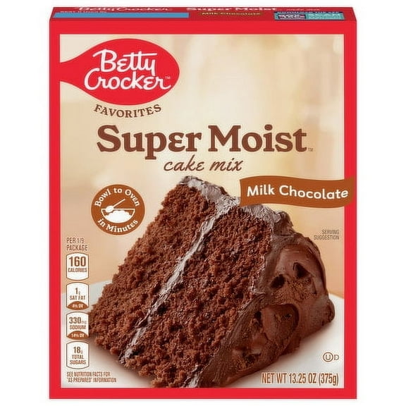 2 Pack - Betty Crocker Favorite Super Moist Cake Mix Milk Chocolate 13.25 oz Package May Vary