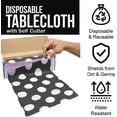 thumbnail image 3 of 2 Pack - Black Polka Dot Rolls 52 Inch x 100 Feet Picnic/Party Plastic Tablecloth Roll, Disposable Picnic Colored Table Cloth On a Roll, 3 of 3
