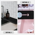 thumbnail image 2 of 2 Pcs Silicone Storage Tray Vanity Tray Bathroom Plate Soap Dispenser Tray Cosmetic Organizer Silicone Drying Mat, 2 of 6