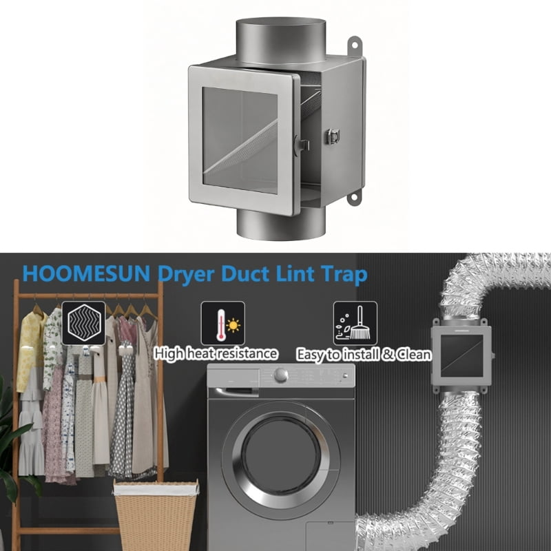 Metal Dryer Lint Catcher Clothes Dryer Replacement Vent For Gas/Electric Dryers Lint Trap Easy to Installation
