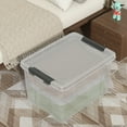 thumbnail image 5 of Lesbin 4-Pack 50 L Clear Plastic Storage Bin, Large Clear Latch Box with Wheels, 5 of 7