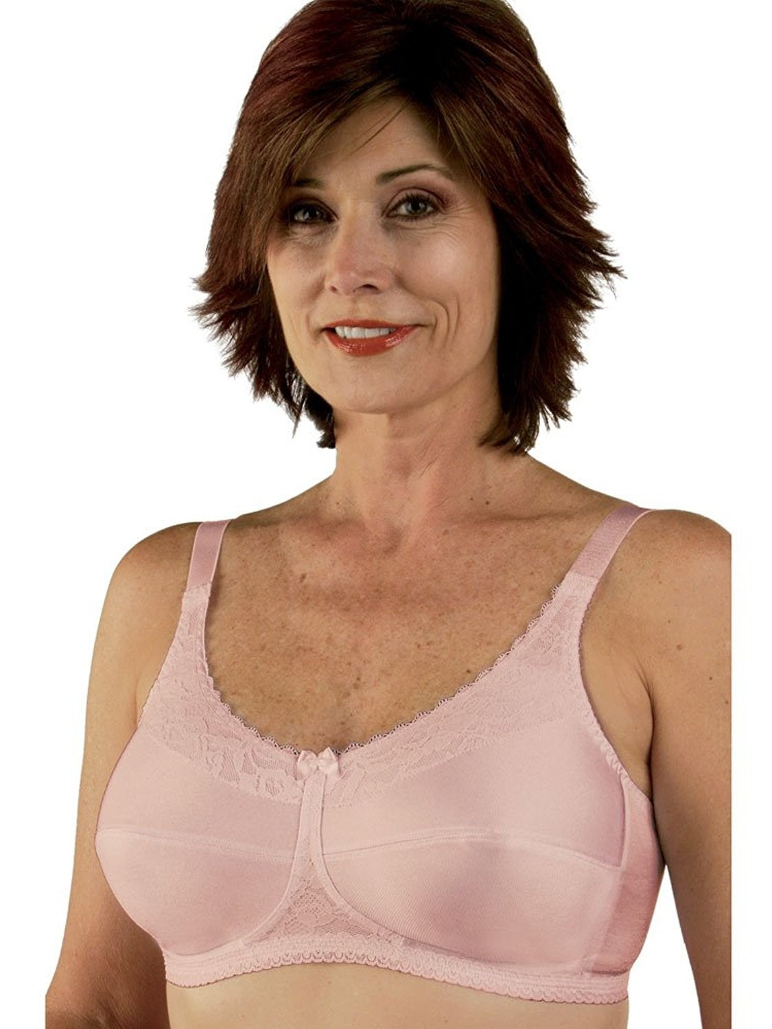 Classique Post Mastectomy Nylon Comfort Knit Bra with Lace 42A