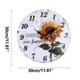 thumbnail image 3 of dajkiuy Clearance 30cm European Retro Rustic Sunflower Wall Clock Home Living Room Decoration Wall Clock, 3 of 4