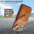 thumbnail image 2 of Allytech Galaxy A22 5G Case Wallet with Cards Holder & Detachable Shoulder Strap, Ring Holder Kickstand Vintage PU Leather Shockproof Wallet Case Cover for Samsung Galaxy A22 5G - Brown, 2 of 14