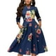 thumbnail image 1 of TRKIYQC Vestido midi floral para mujer con bolsillos Vestido de tanga vintage para mujer Vestido de fiesta de manga larga con cuello redondo y cintura alta para el verano TRKIYQC  perder, 1 of 4