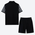 thumbnail image 3 of WILLBEST Traje Corto de Punto con Cuello Cubano y Manga Corta de Jacquard Europeo para Hombre, 3 of 3
