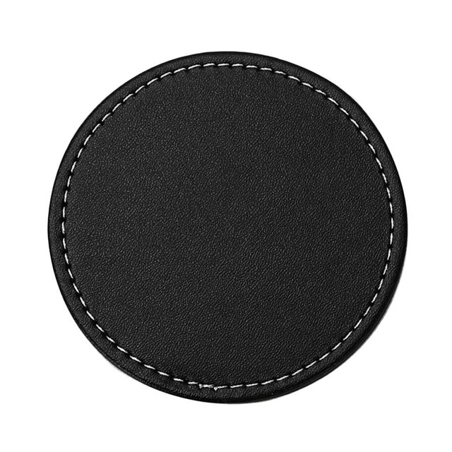 1 posavasos para posavasos PU para taza de té y , /cuadrado, cm Ronda Negra Gloria Posavasos de la estera de la taza de la mesa de centro