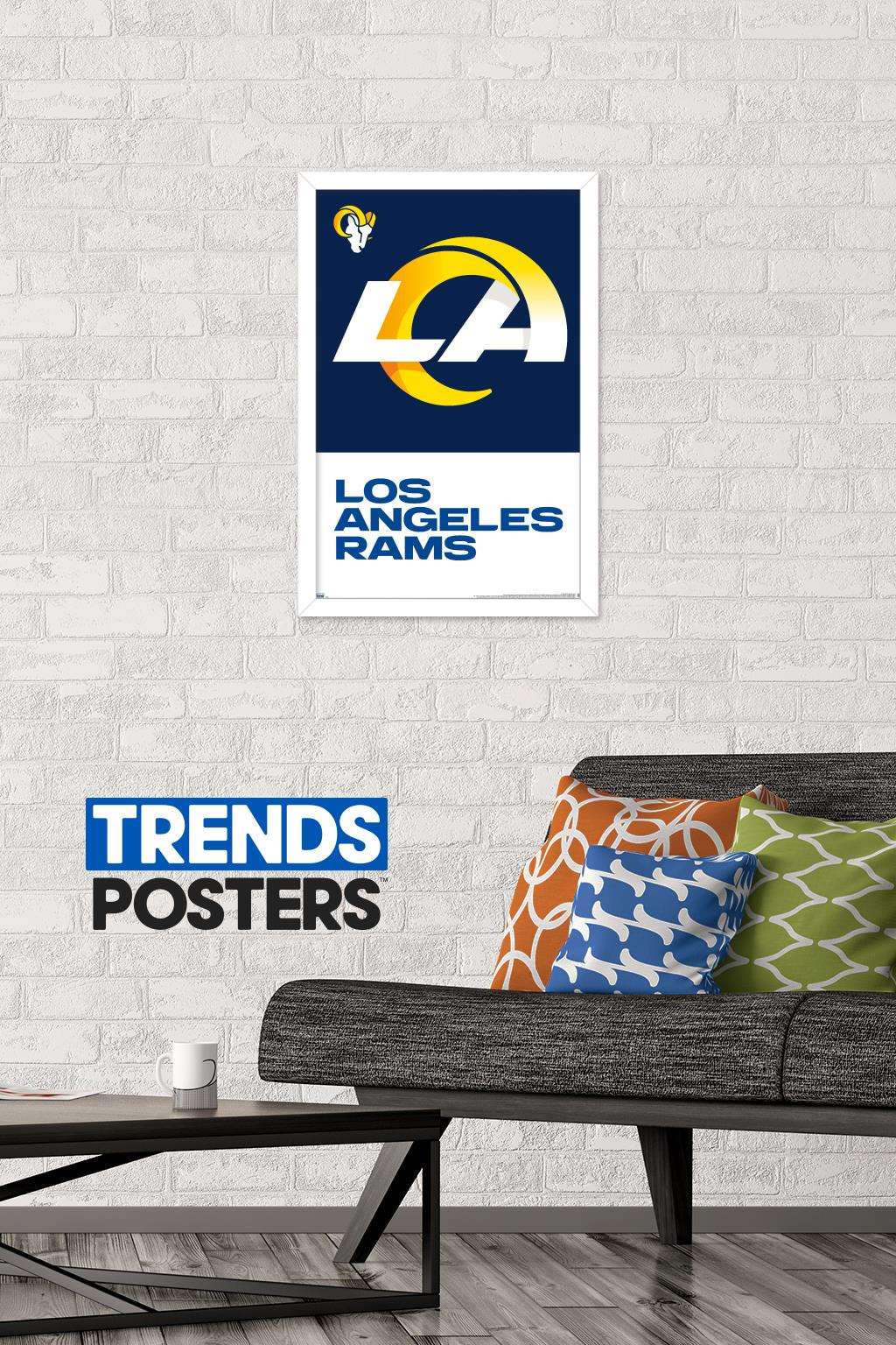 NFL Los Angeles Rams - Logo 20 Wall Poster, 14.725" x 22.375", Framed