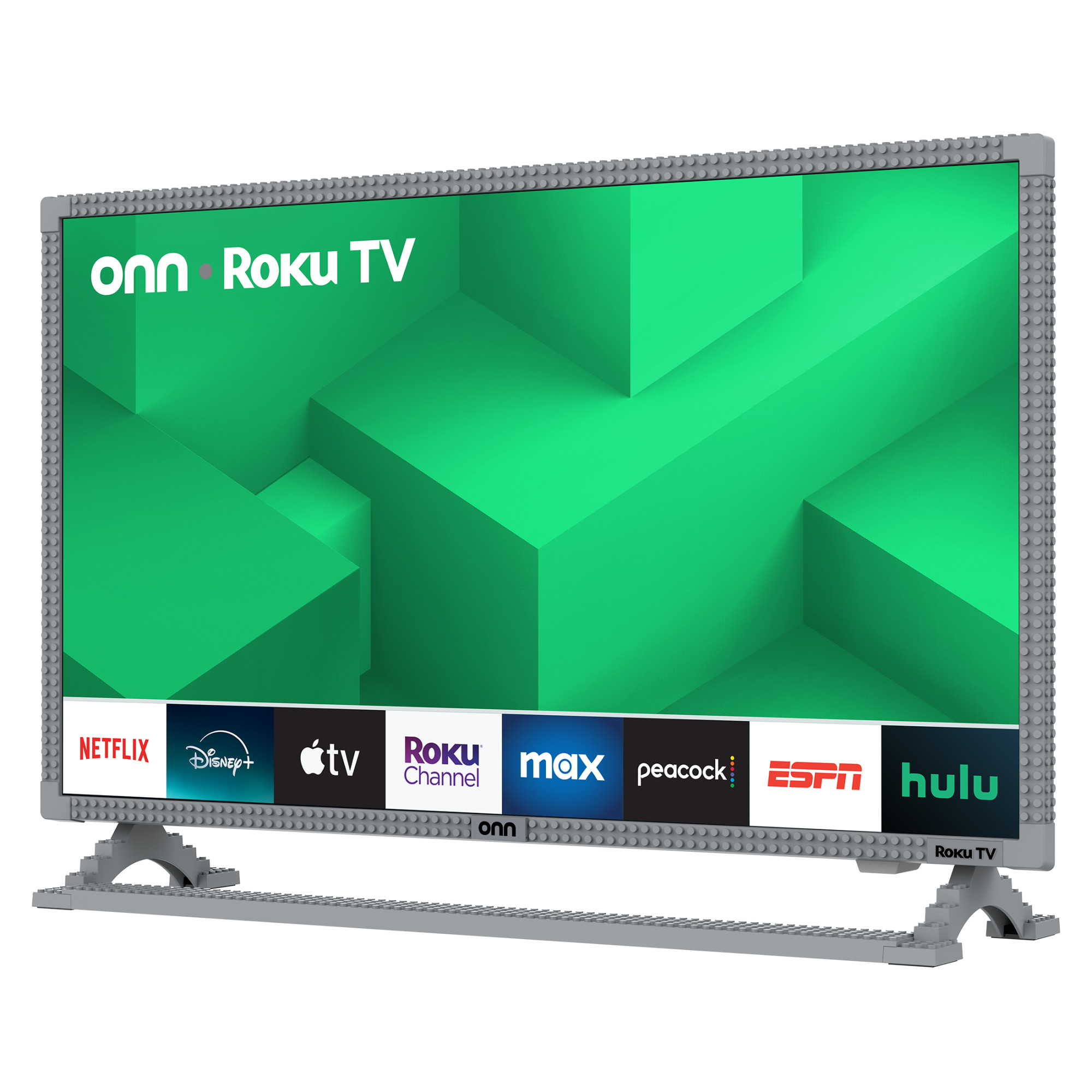 onn Smart TV Roku 32" 1080P FHD Building Block - Gris (TVBBGRY36014570) 3