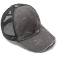 thumbnail image 4 of Casquette de Baseball en Forme de Queue de Poney Chapeau de Soleil de Camionneur Réglable en Maille à Gros Chignon, 4 of 4