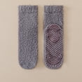 thumbnail image 2 of Lumtrix Mens Fuzzy Socks Fluffy Warm Slipper Socks Non Slip Grippy Thick House Socks For Winter, Gifts Dark Gray One Size, 2 of 7