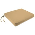 thumbnail image 5 of Jordan Manufacturing 17" x 19" Rave Birch Tan Solid Rectangular Outdoor Chair Pad Seat Cushion with Ties (2 Pack), 5 of 11
