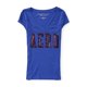 thumbnail image 1 of Aeropostale - Playera adornada con logo de lentejuelas para mujer, azul, extra pequeña Aeropostale Camiseta adornada, 1 of 2