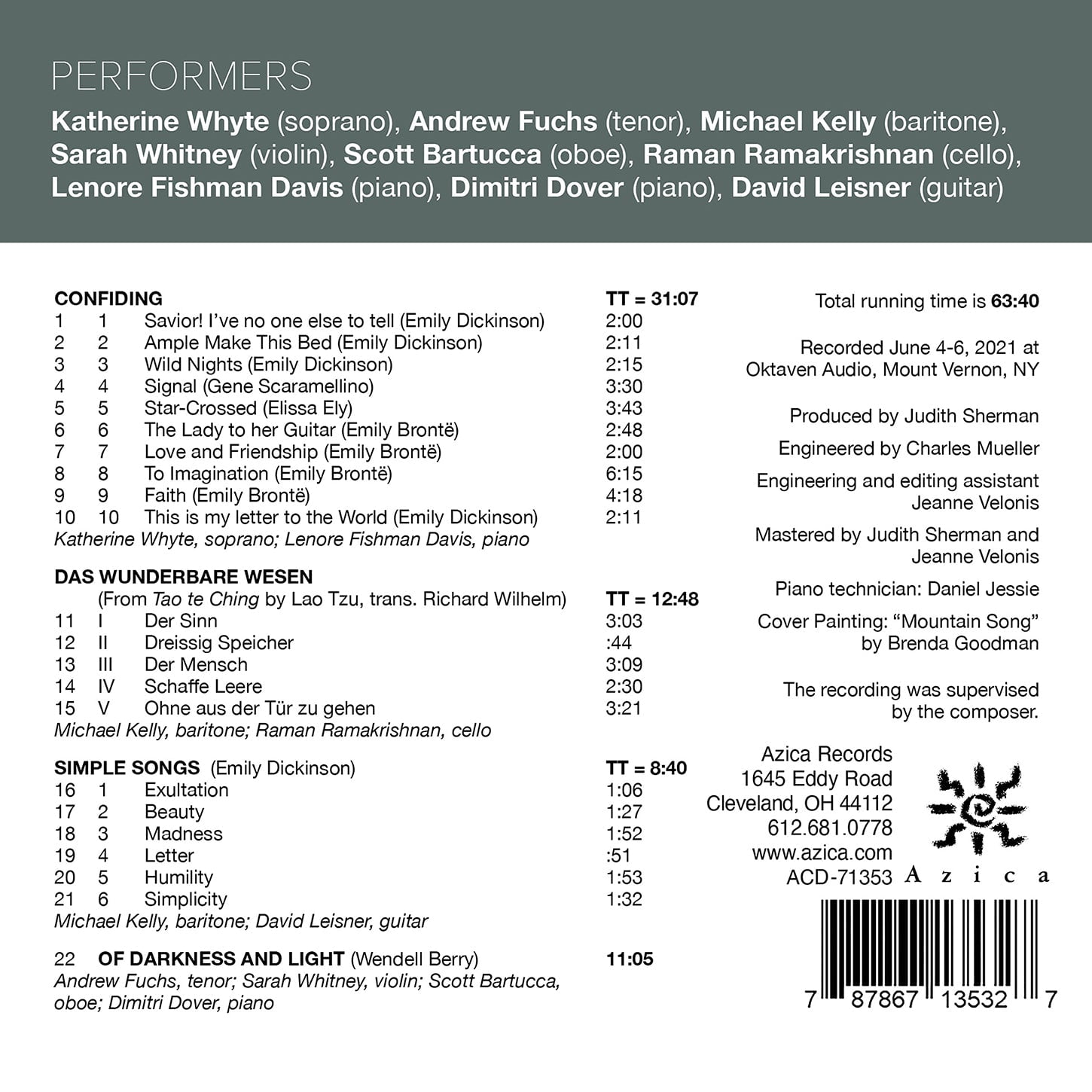 Katherine Whyte - Letter to the World - Music & Performance - CD