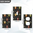 thumbnail image 4 of Switch Panel Switch Decoration 2.76x4.53x0.28 Inches Duplex Outlets Switch Plate Wall Plates Living Room Kitchen Bedroom Study Switches Cartoon Colorful Owl, 4 of 8