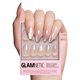 thumbnail image 1 of Prensa glamnética en las uñas - Noche polar | ¿Uñas postizas cortas de almendra con Ombr? Puntas plateadas y acabado de terciopelo brillante Reutilizable | 15 tamaños - Kit de 30 uñas con pegamento, 1 of 5