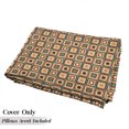 thumbnail image 5 of Modern Floor Pillow Lounger Cover, Geometrical Pattern with Rounded Nested Squares Nostalgic Colorful Tiling Print, Nap Mat Printed Fabric Case for 5 Pillows, 88" x 27", Multicolor, by Ambesonne, 5 of 5