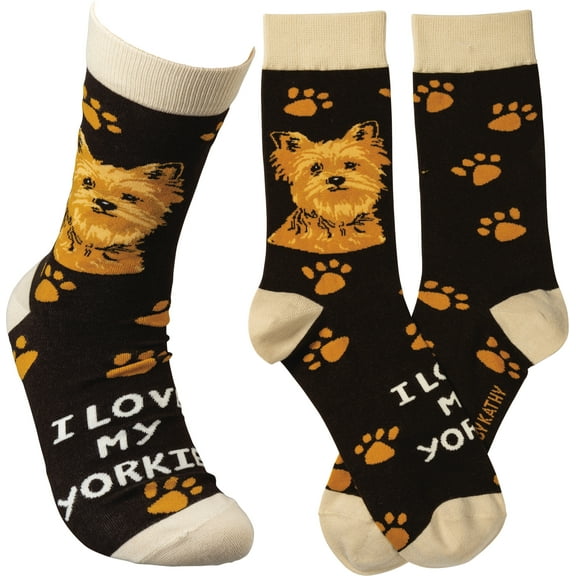 Primitives Socks - I Love My Yorkie