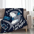 thumbnail image 5 of Funny Shark Blanket Soft Warm Cozy Cute Shark Blanket Fuzzy Plush Fleece Lightweight Flannel Blankets Gift for Adult Women Men Girl Boy 50"x40", 5 of 6