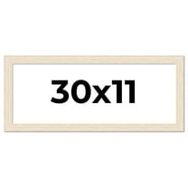 30x11 Frame White Barnwood Picture Frame - Modern Photo Frame Includes UV Acrylic Shatter Guard