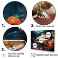 thumbnail image 3 of Designart "Sharks Of The Abyss Portrait II" Coastal Coral Under Water Floater Framed Canvas Wall Art, 3 of 5