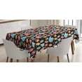 thumbnail image 1 of Tea Tablecloth, Sweet Muffins Cupcakes with Blueberries Polka Dots Style Vintage Ceramic Teapots Kitsch, Rectangular Table Cover for Dining Room Kitchen, 52 X 70 Inches, Multicolor, by Ambesonne, 1 of 3