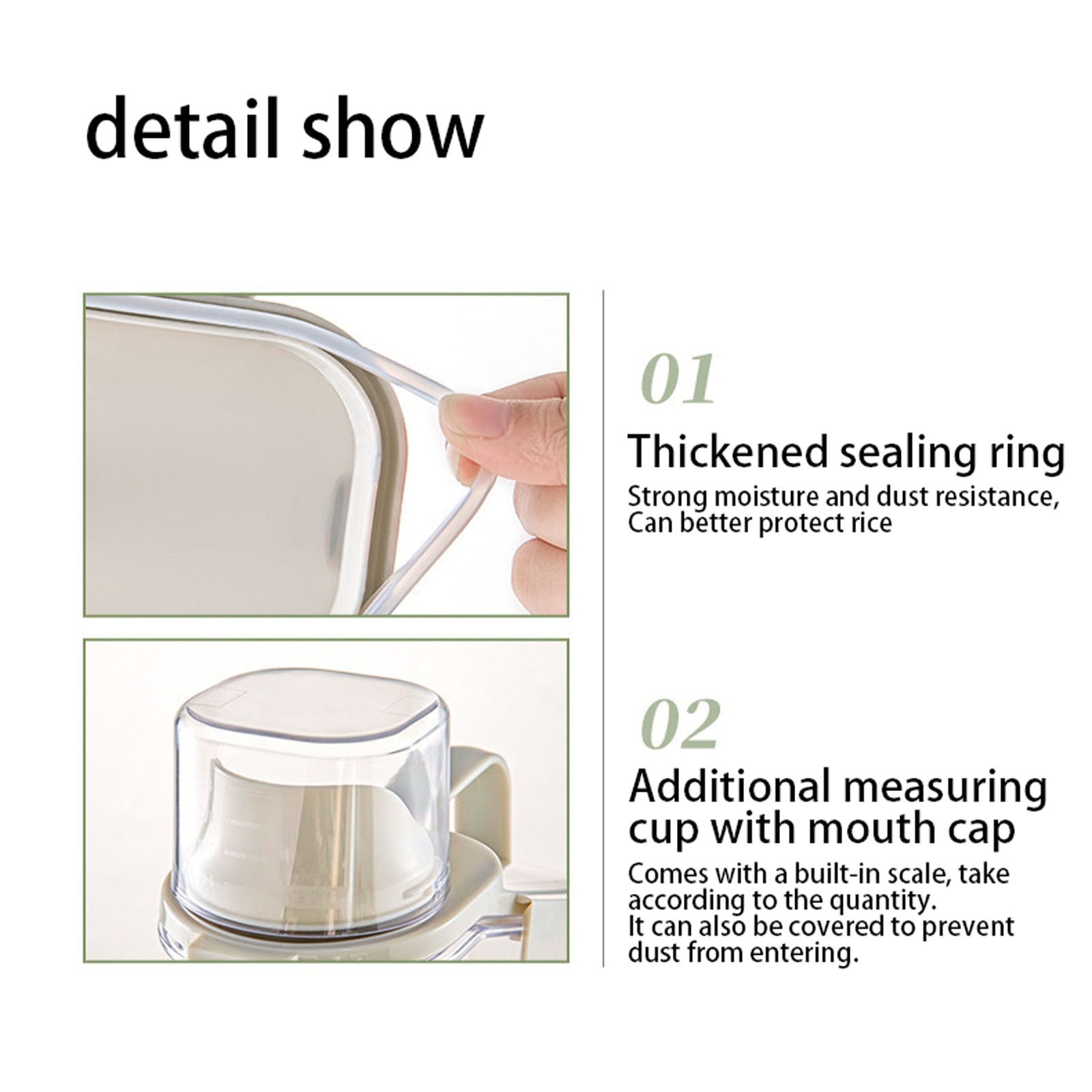 Airtight Dry Food Storage Containers with Pour Spout Clear Cereal Flour Rice Dispenser for Kitchen Pantry Organization