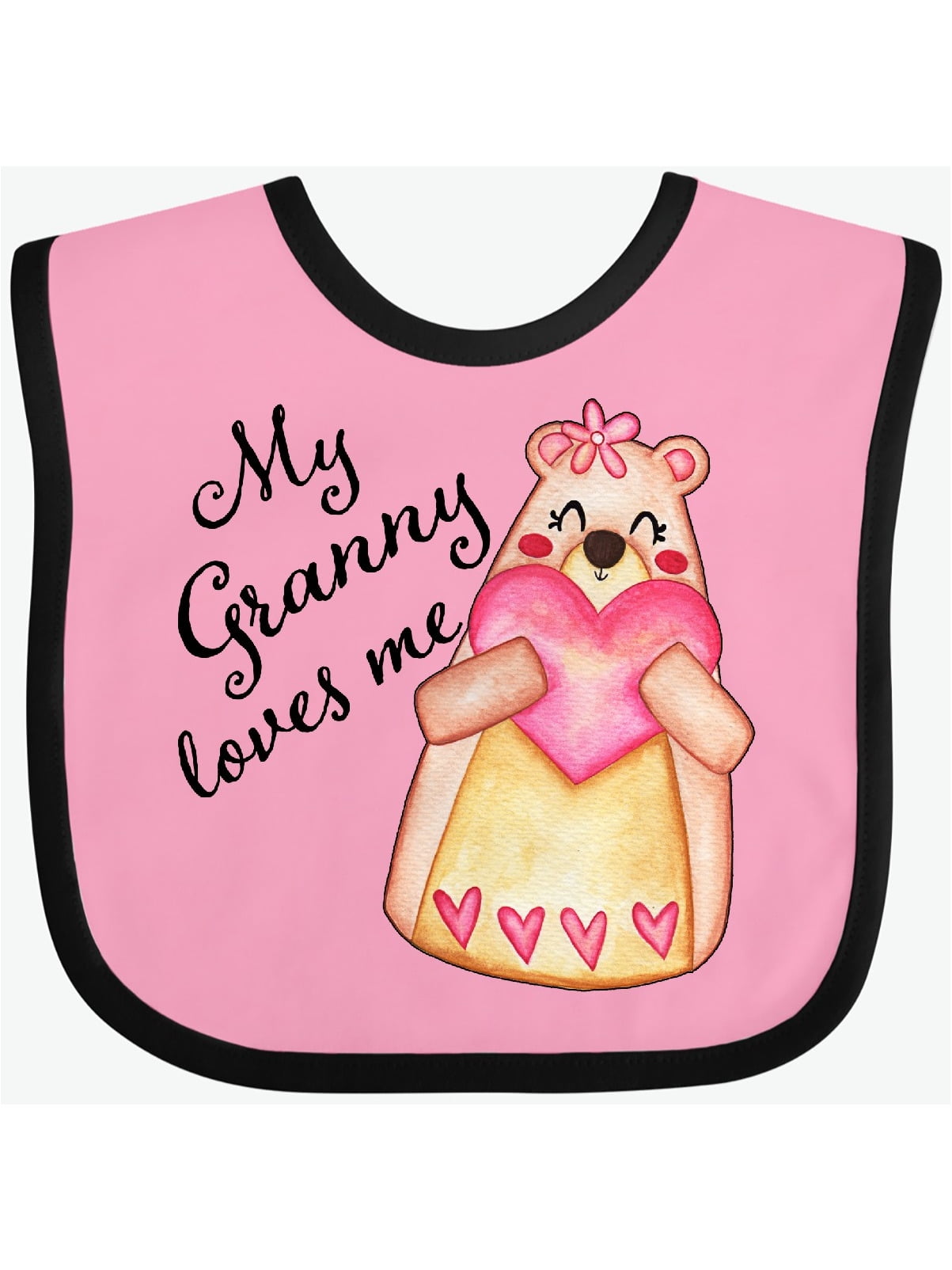 My Granny Loves Me- bear with heart Baby Bib - Walmart.com - Walmart.com