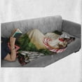 thumbnail image 6 of Christmas Soft Flannel Fleece Throw Blanket, Assortment of Ornaments Cinnamon Stick Star Anise Candy Cane Toy Sledge, Cozy Plush for Indoor and Outdoor Use, 70" x 90", Multicolor, by Ambesonne, 6 of 6