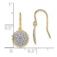thumbnail image 4 of Auriga Fine Jewelry 14K Yellow Gold Fancy Dangle Earrings for Women (L- 20mm, W-10mm), 4 of 5