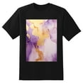 thumbnail image 2 of Plus Size Shirt for Women Black Tops for Women Short Sleeves Shirt for Women Purple Marble T Shirt Crewneck Shirt for Women 4XL, 2 of 5
