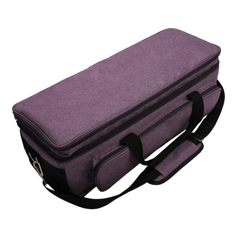  CURMIO Carrying Case Compatible with Cricut Explore Air 2,  Cricut Maker, Silhouette Cameo 4 and Cameo 3, Craft Storage Bag with  Pockets for Die Cutting Machine, Purple(Patented Design)