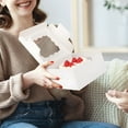 thumbnail image 4 of CCOCC Cookie Boxes With Window [10 Pack] - Extra Thick&Oil Resistant - White/Brown Bakery Boxes for Dozen Cookies,Treats,Dessert&Pastries, 4 of 7