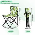 thumbnail image 3 of 600D Oxford Camping Chair Portable Foldable Chair Supports 220 lbs for Picnic, Fishing, Backpacking Cartoon Green Apples Pattern, 3 of 8