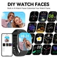 thumbnail image 6 of Smart Watch fits for Android and iPhone Devices, Smartwatch for Women Men 1.88" HD Fitness Tracker with 100+ Sports Mode, Bluetooth Call, IP68 Waterproof for Gift Black, 6 of 7