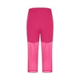 thumbnail image 6 of Eryao Women's Sheer Mesh Capri Leggings High Waisted Cropped Yoga Pants Casual Lightweight Workout Tight Pants Hot Pink S, 6 of 8